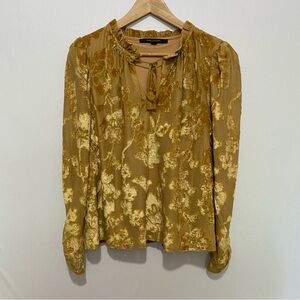 Marc New York Gold Floral Blouse